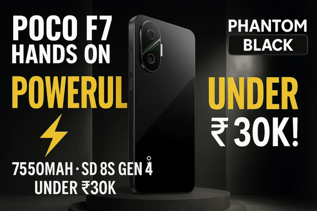 Poco F7 large battery plugged into 90 W HyperCharge brick