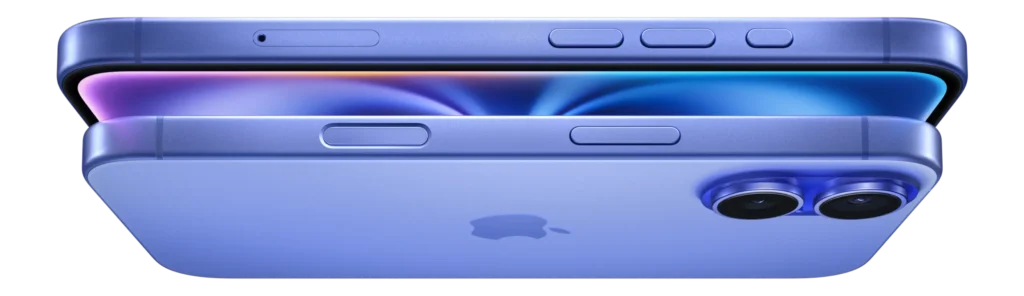 Apple iPhone 16 triple-camera setup with titanium frame