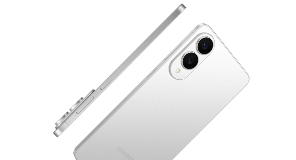 Close-up of Samsung S25 Edge triple rear camera with AI enhancement