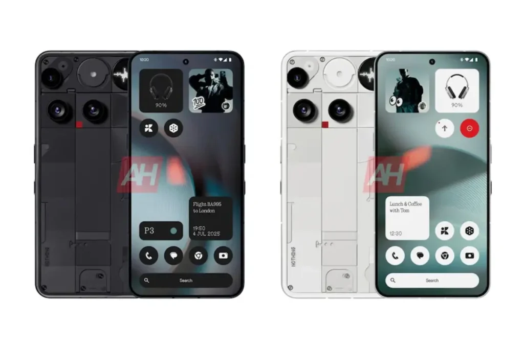 Nothing Phone 3 transparent back panel with Glyph Matrix LED