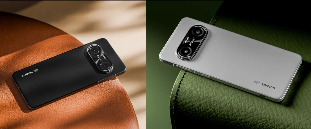 Lava Agni 4 rear design with aluminium frame and AG glass finish